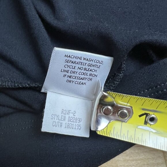 Eileen Fisher Dress Tunic Black Jersey Asymmetric Neckline Size Medium‎ Petite - Picture 9 of 11